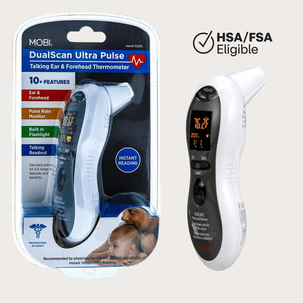 DualScan Ultra Pulse Talking Ear & Forehead Thermometer